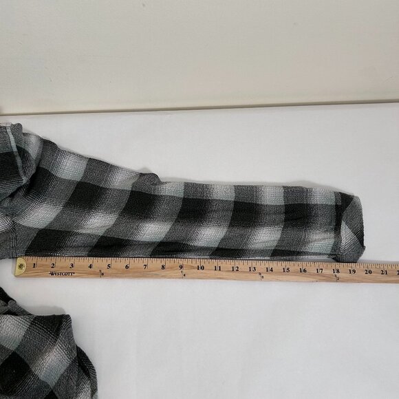 Cloth & Stone Black & White Plaid Flannel Button-Down Shirt, Size XL - Picture 5 of 5